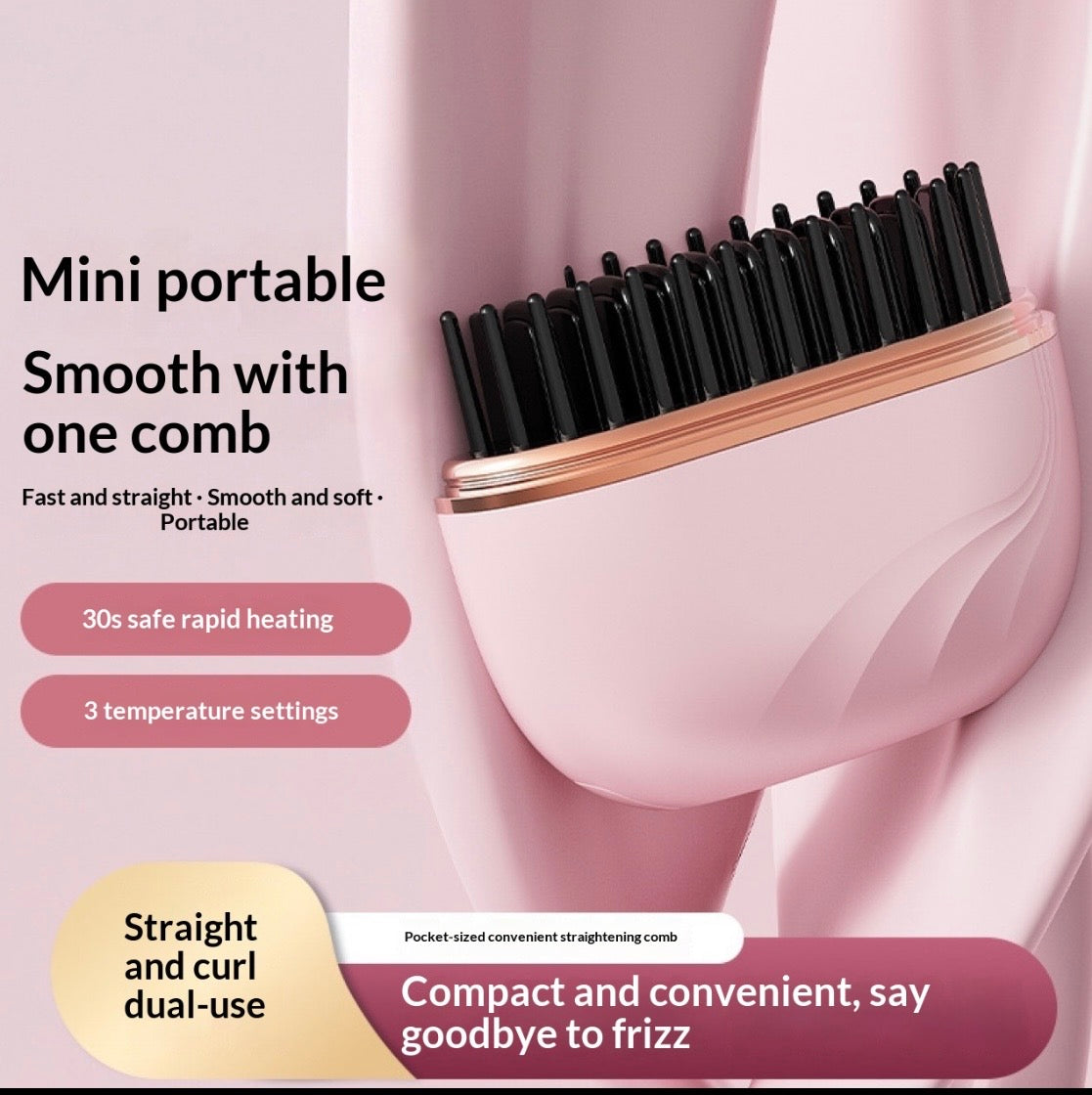New Mini Charging Hair Straightener Comb
