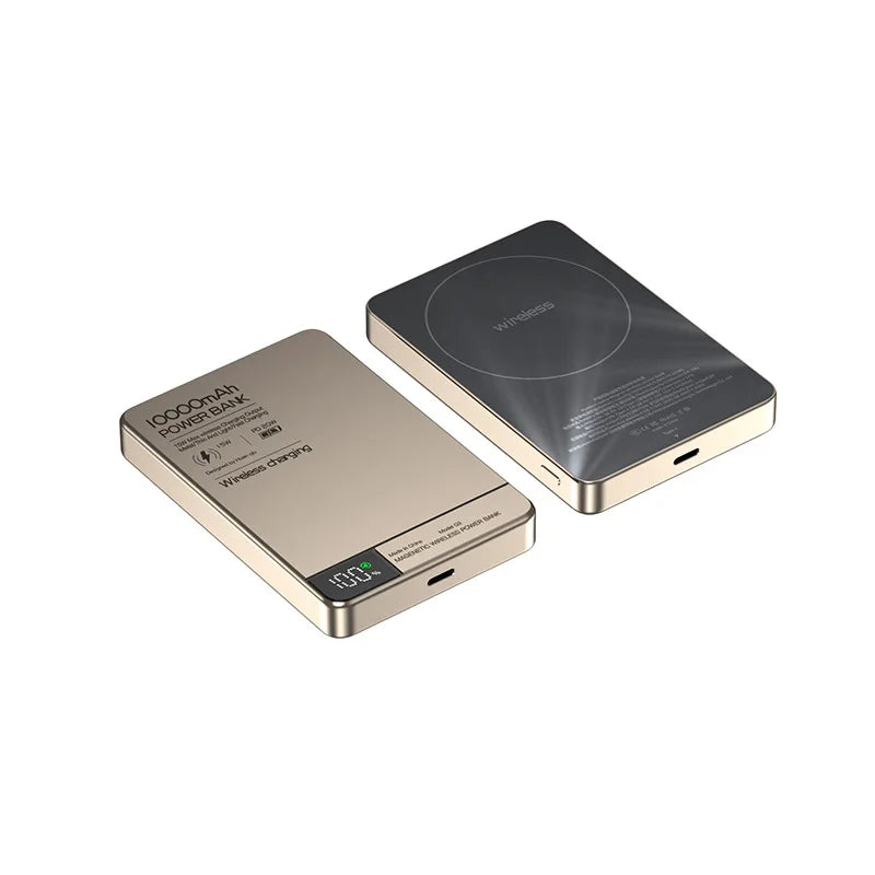 Top Seller 10000Mah Alloy Fast Charger Magnetic Power Bank with Battery Powerbank Wireless Phone Charger for Magsafe Iphone