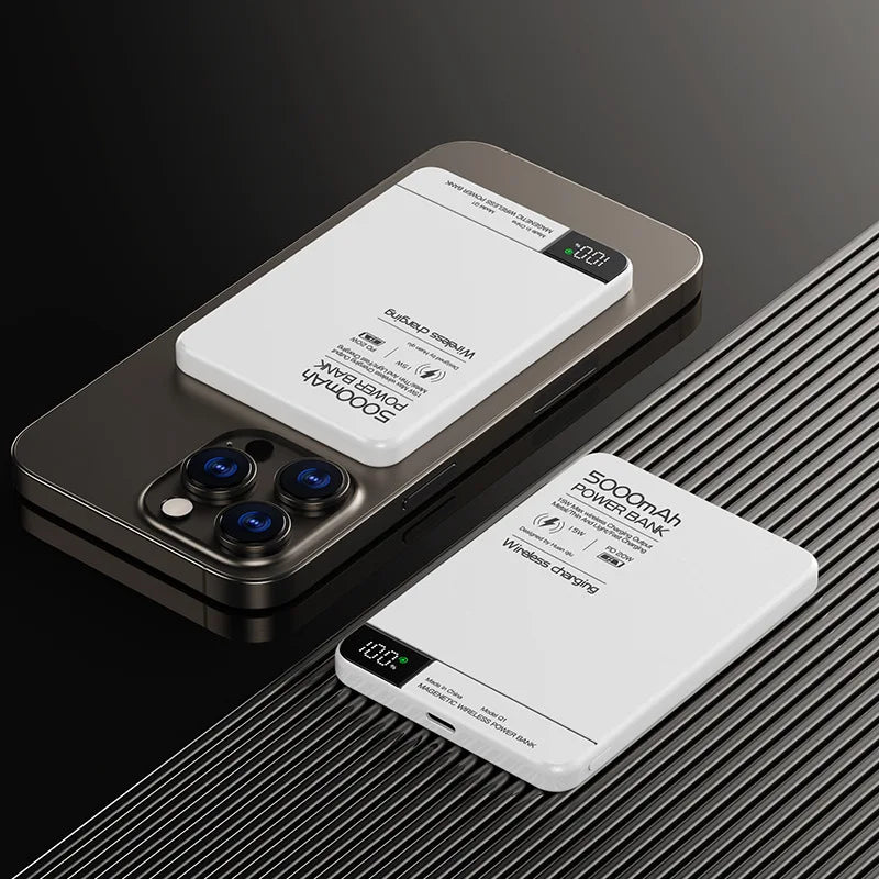Top Seller 10000Mah Alloy Fast Charger Magnetic Power Bank with Battery Powerbank Wireless Phone Charger for Magsafe Iphone