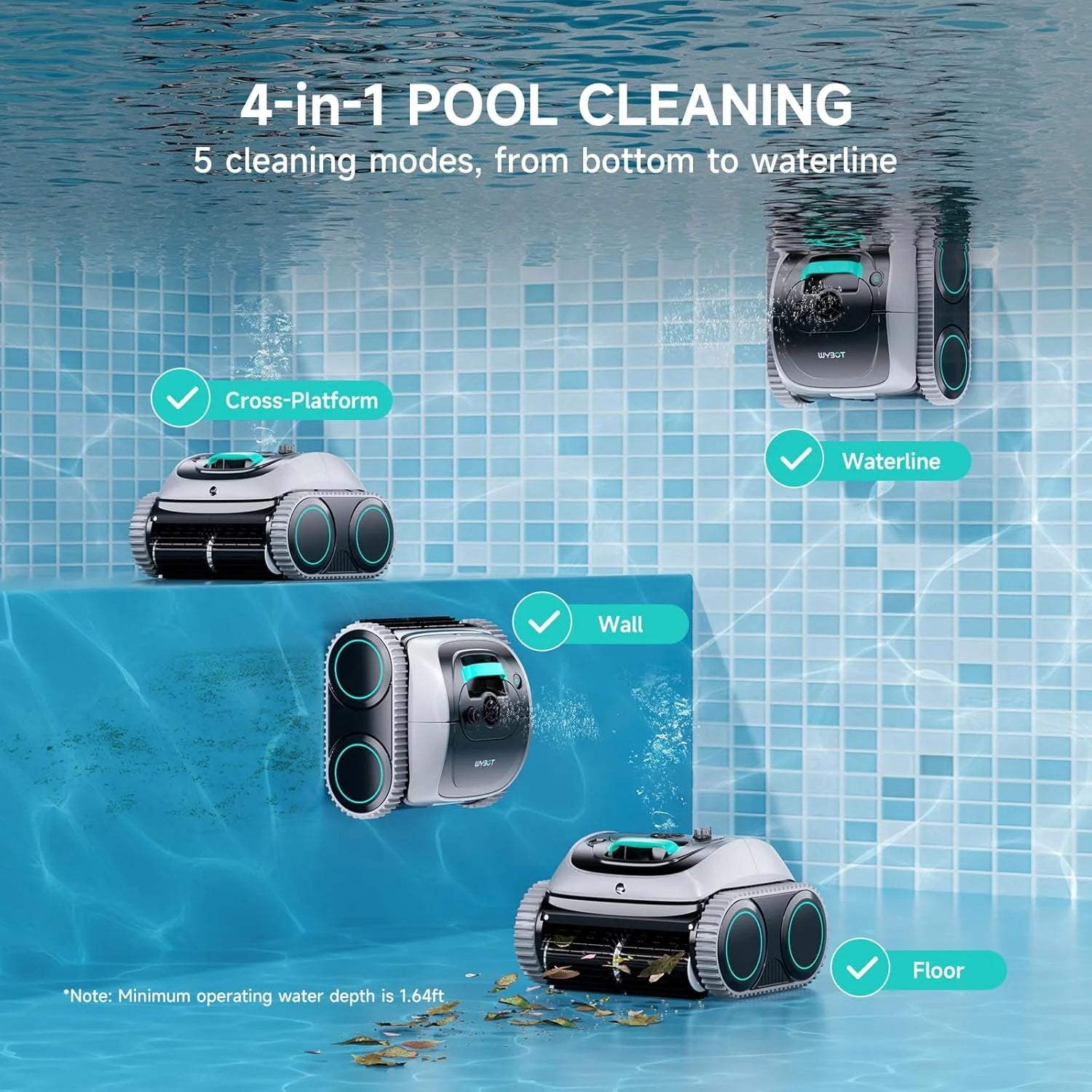(2026 Upgrade)  C1 Cordless Robotic Pool Cleaner