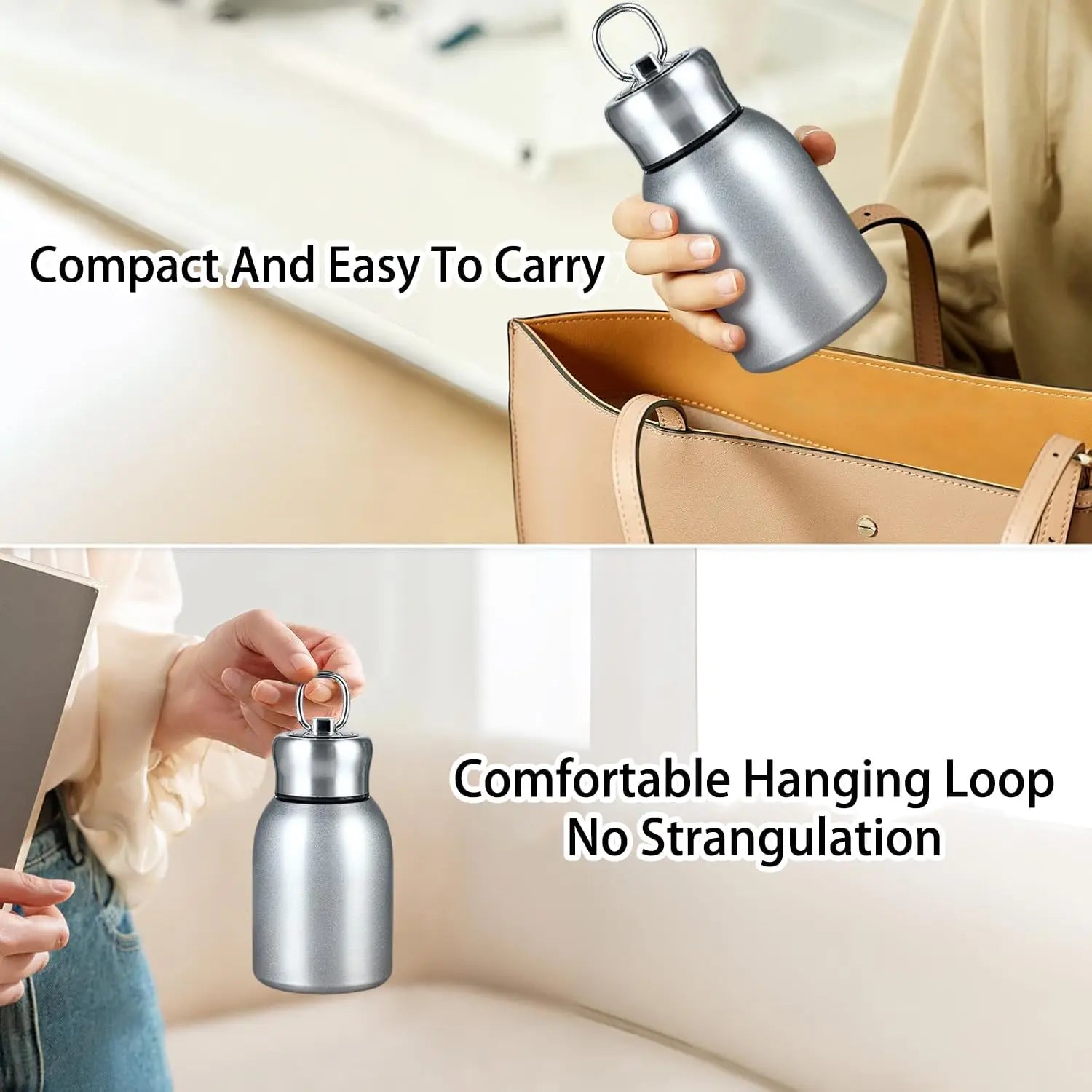 Stainless Steel Mini Vacuum Insulated Water Bottle for Hot and Cold Drinks Travel Coffee Cup 10.2 Oz /300 Ml