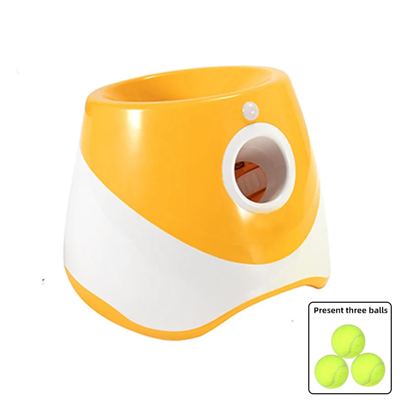 Dog Tennis Launcher Rechargable Automatic Pet Dogs Chase Toy Mini Tennis Throwing Pinball Machine Pet Outdoor Toy Balls Catapult