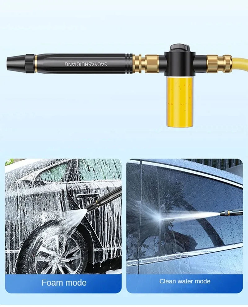 Car Wash Water Gun Metal Diamond Spray Nozzle Adjustable Household Garden Hose Multi Flow Vehicle & Garden Cleaning Sprayer
