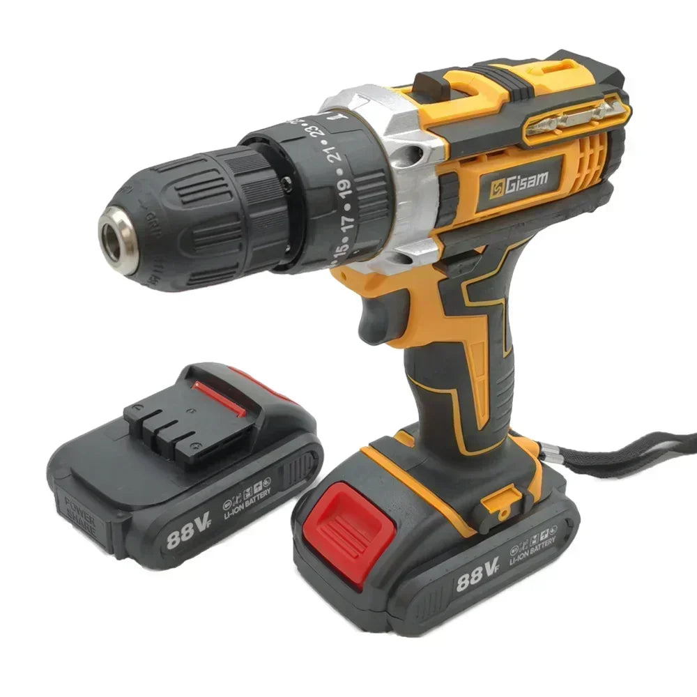 25+3 Torque Electric Screwdriver 2 Gears Cordless Electric Drill Multifunctional Wireless Power Driver Power Tool