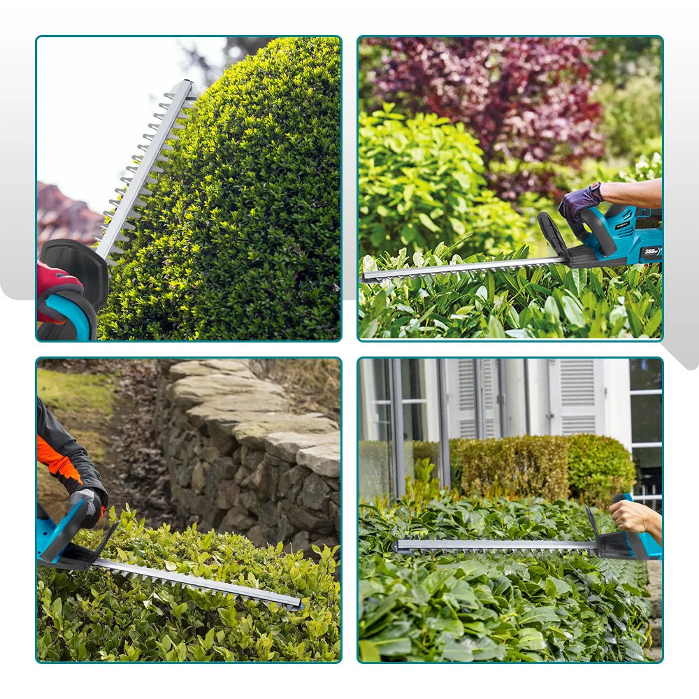 2000W 15000RPM Cordless Electric Hedge Trimmer Pruning Saw Lawn Mower Garden Trimming Power Tools for Makita Battery Pin
