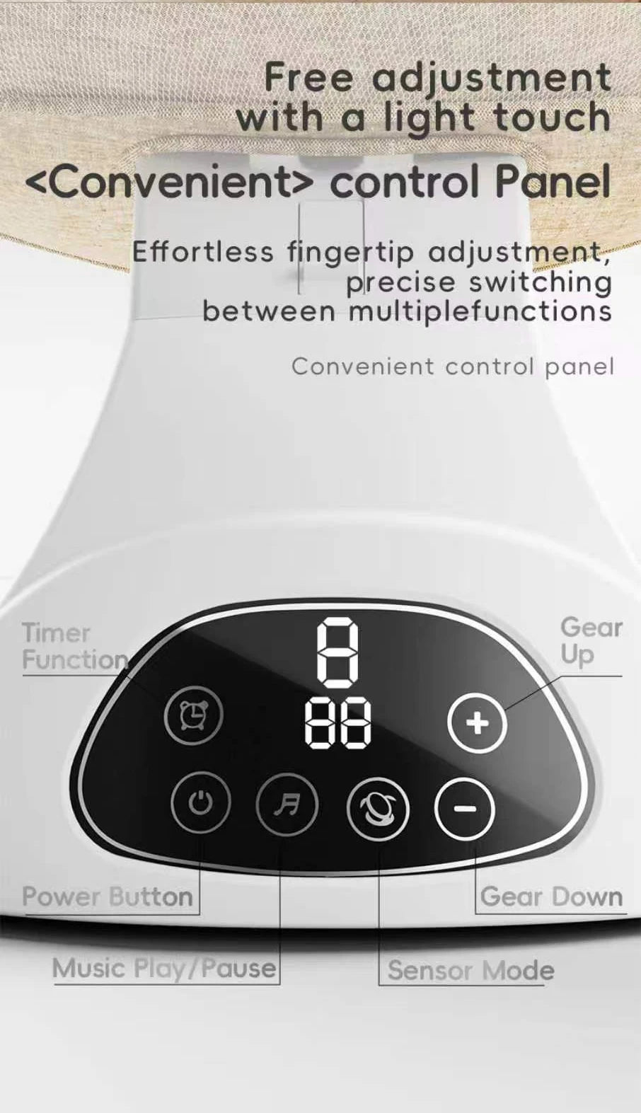 Baby Bed Baby Swing Electric Baby Accessories Baby Childcare Cradles Baby Cribs Crib Electric Baby Rocking Chair Baby Newborn Items Crib for Baby Moises for Babies Electric Rocking Chair for Baby Multifunctional Baby Crib Infant Rocking Bed LCD Screen