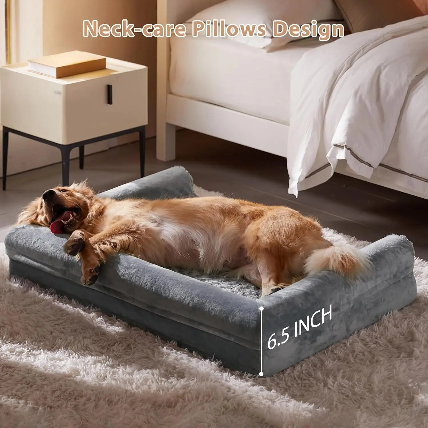 Breathable Pet Bed for Dog Orthopedic Dog Bed for Medium and Large Dogs Waterproof Couch Cat Bed with Removable Washable Cover