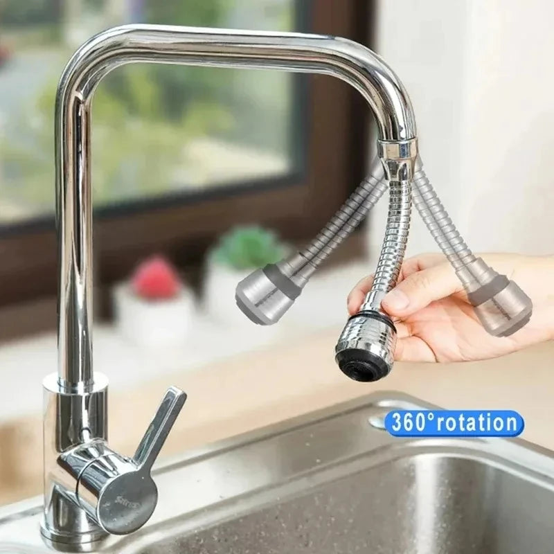 360 ° Rotating Kitchen Long Faucet Pressure Splash Proof Extended Filtering Foam Kitchen Universal Faucet Dual Mode Spray
