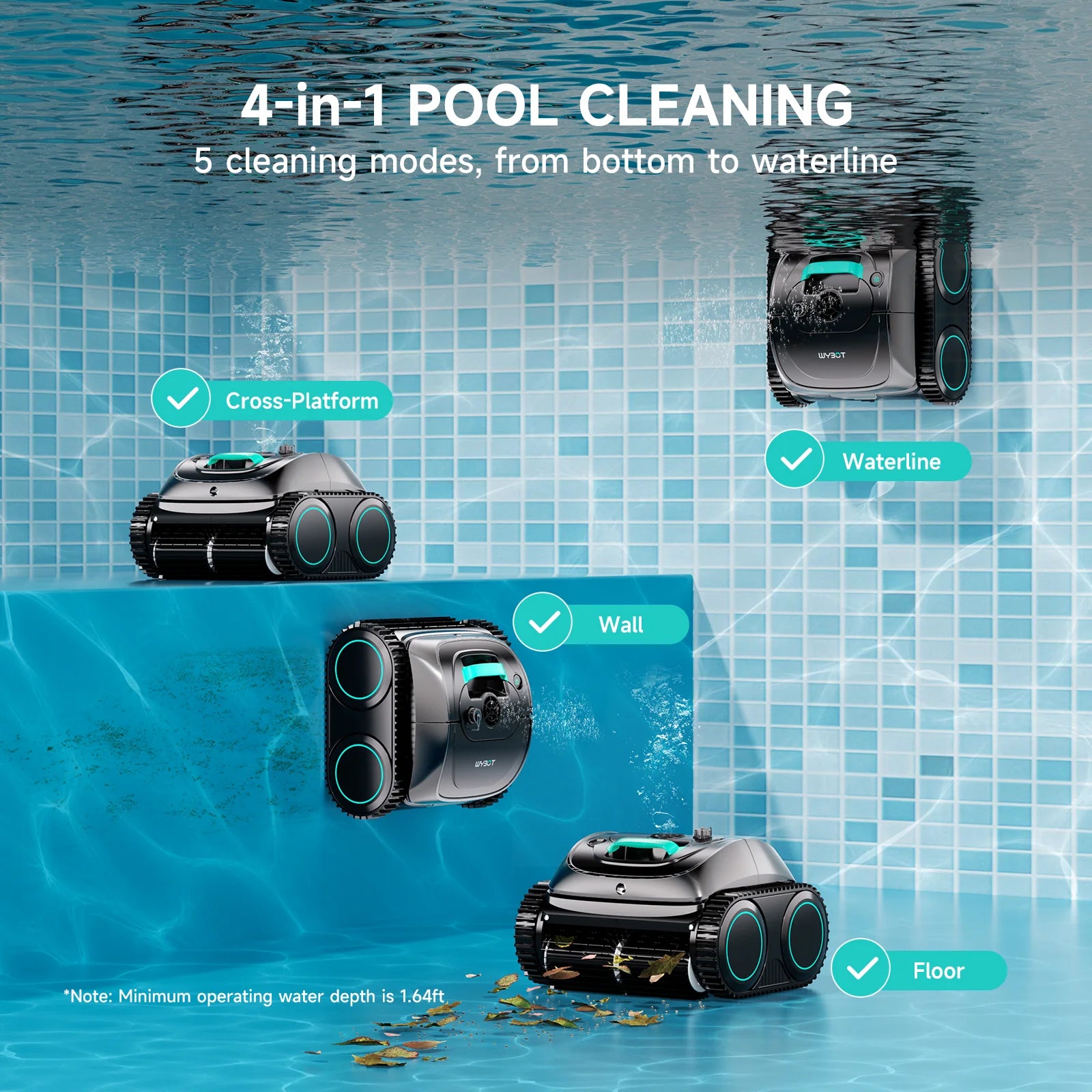 (2026 Upgrade)  C1 Cordless Robotic Pool Cleaner