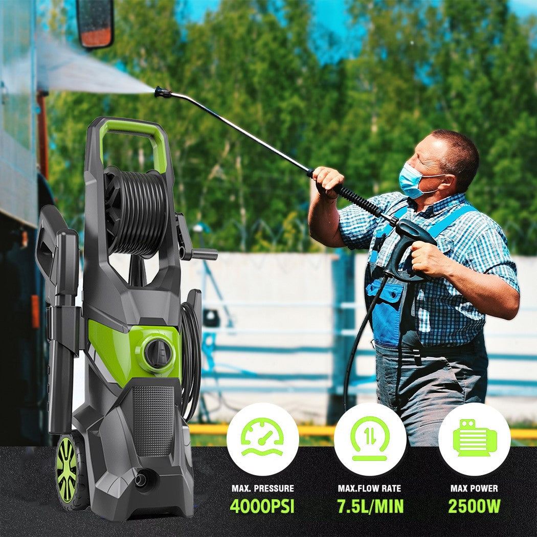 The Oz Bargain Store™ 2500W High Pressure Washer – Electric Water Gurney | 10M Hose Included