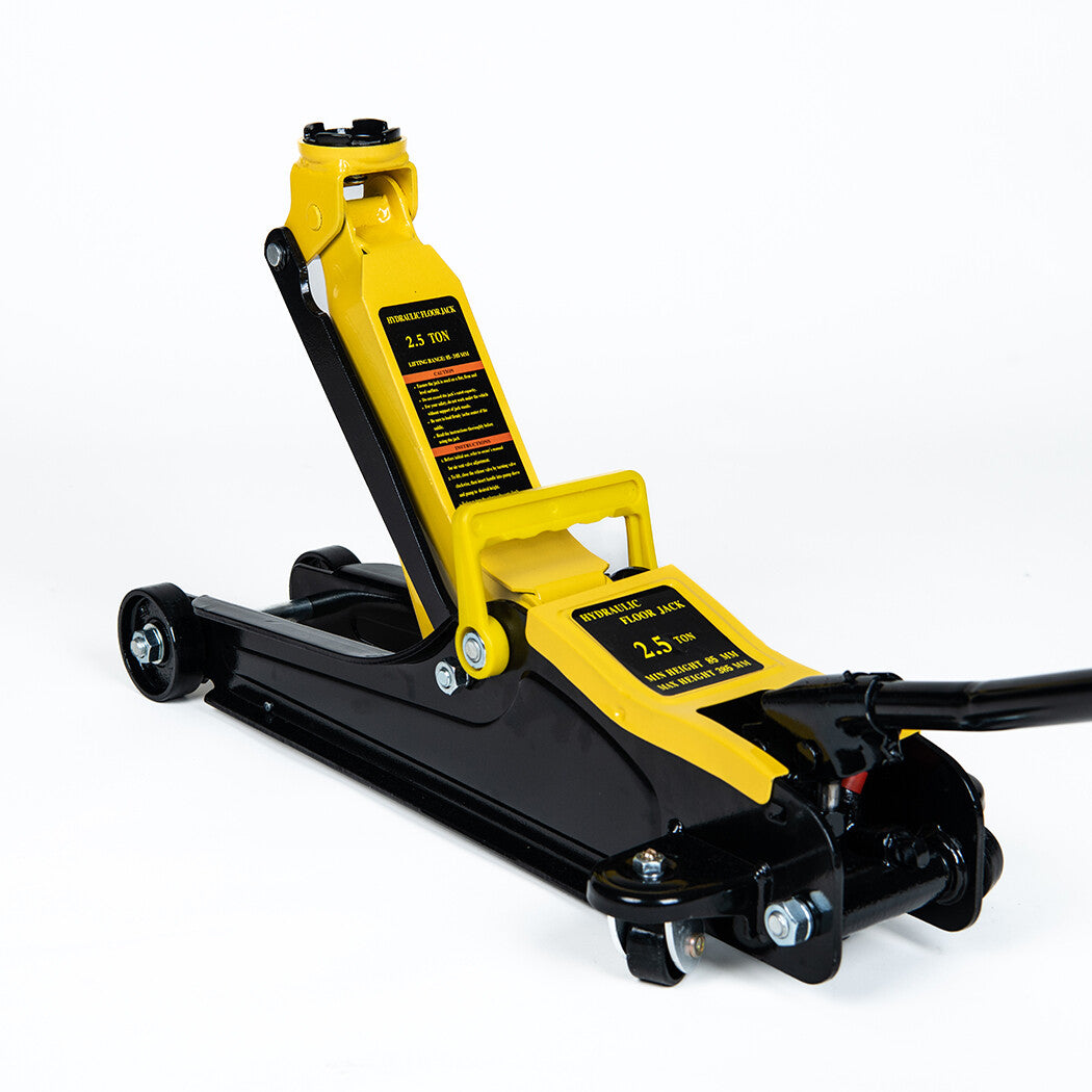 The Oz Bargain Store™ 2.5 Ton Hydraulic Floor Jack – Low Profile Trolley | 85–385mm Lifting Range