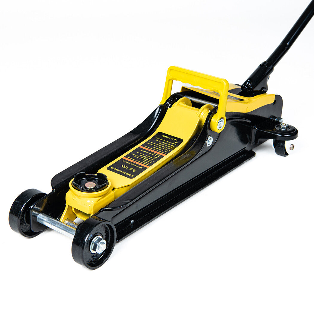 The Oz Bargain Store™ 2.5 Ton Hydraulic Floor Jack – Low Profile Trolley | 85–385mm Lifting Range
