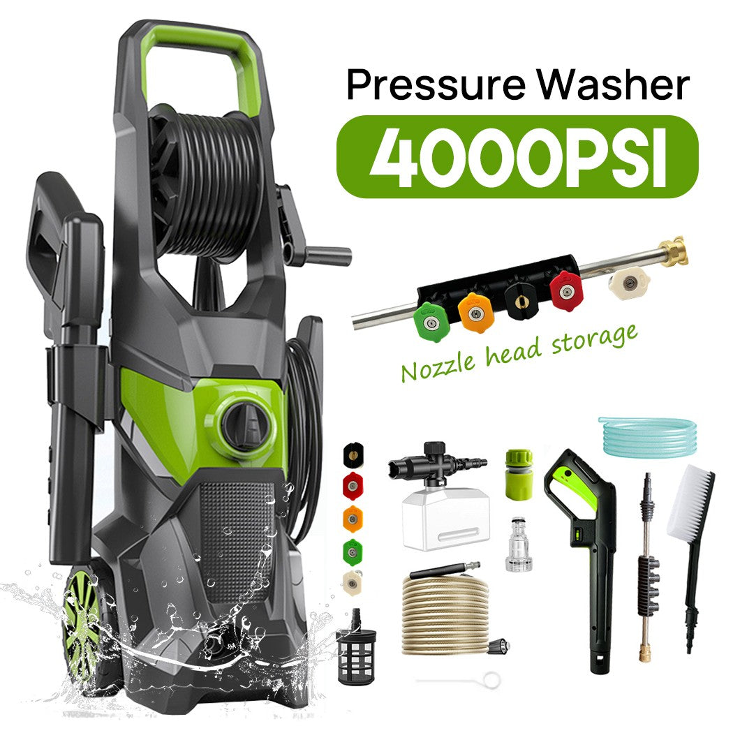 The Oz Bargain Store™ 2500W High Pressure Washer – Electric Water Gurney | 10M Hose Included