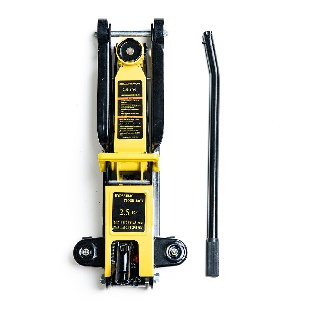 The Oz Bargain Store™ 2.5 Ton Hydraulic Floor Jack – Low Profile Trolley | 85–385mm Lifting Range
